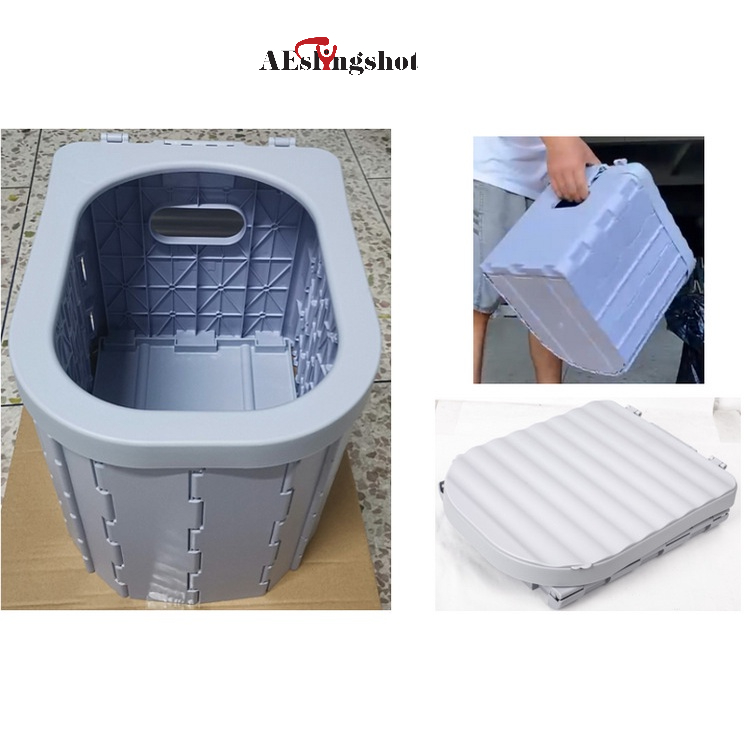 Bồn cầu dã ngoại cắm trại gấp gọn đi vệ sinh cỡ lớn, tiện dụng khi đi du lịch cắm trại, dã ngoại-DCP14