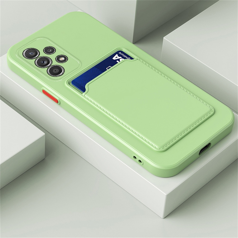 Soft Card Slot Case For Samsung Galaxy A22s A52 A52s A72 5G TPU Cover For A 22s 52 52s 72 4G 5G Bumper Phone Case