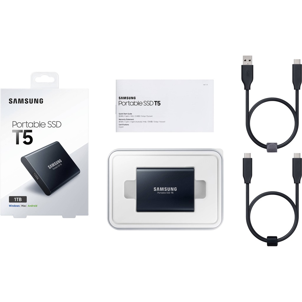 Ổ cứng di động SSD External Samsung T5 1TB - USB 3.1 Gen 2 (MU-PA1T0B) | WebRaoVat - webraovat.net.vn