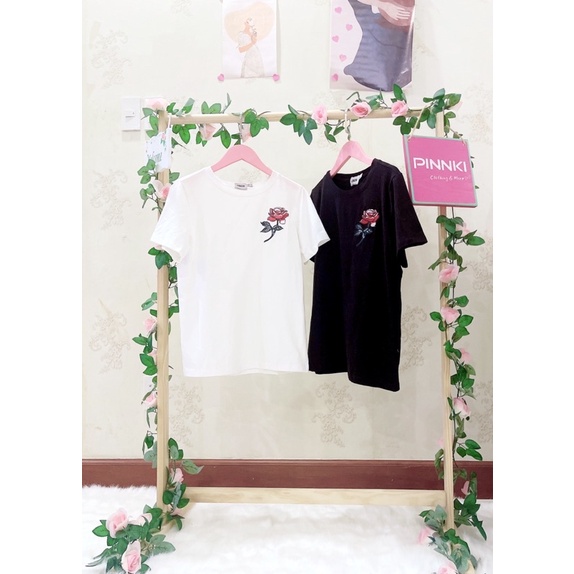 SALE SIÊU RẺ 80K‼️ ÁO THUN ASOS XK THÊU HOA HỒNG ‼️