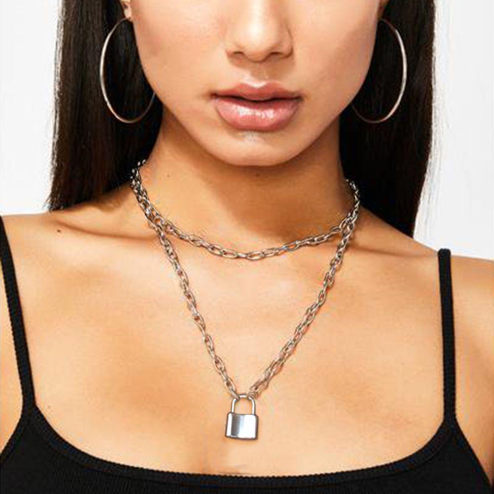 Vòng cổ Thép Không Gỉ Mặt Ổ Khóa Độc Đáo