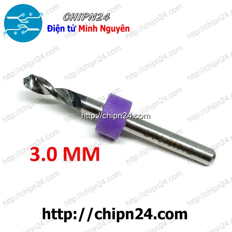 [1 CÂY] Mũi khoan mạch in CNC 3.0mm (Mạch điện tử, PCB)