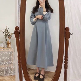 Váy vintage cổ tiểu thư 2 màu