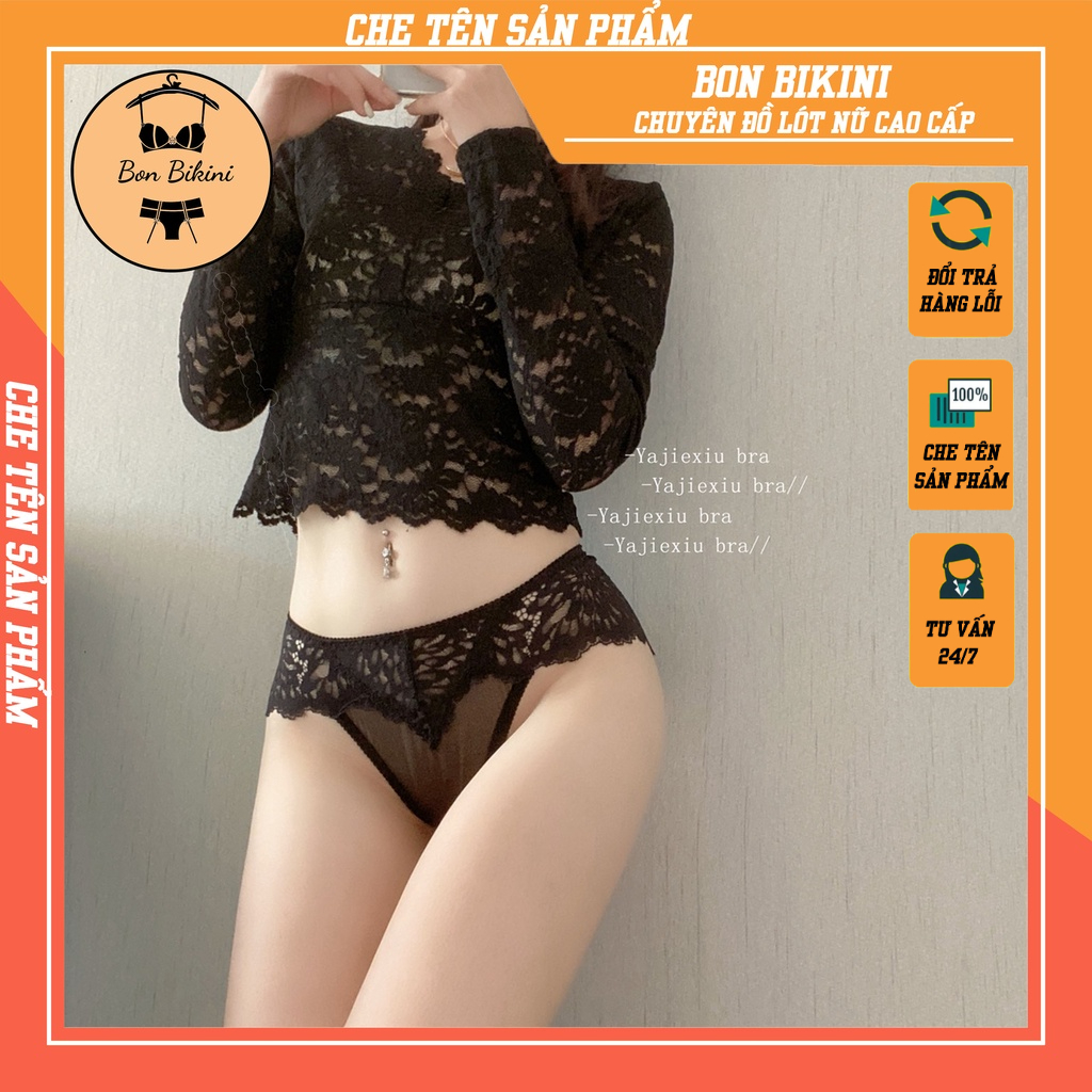 Quần Lót Ren Sexy - Quần Lót Nữ Xuyên Gợi Cảm Đáy Quần Cotton Thoáng Khí Siêu Hot