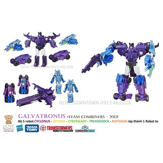 💎 Bộ 5 robot ráp thành 1 robot GALVATRONUS cao 20cm - Transformers dòng Combiner Force - RID
