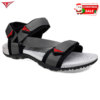 [Fullbox] Giày Sandal Nam Việt Thủy Hai Quai Chéo Xám Ghi - VT017