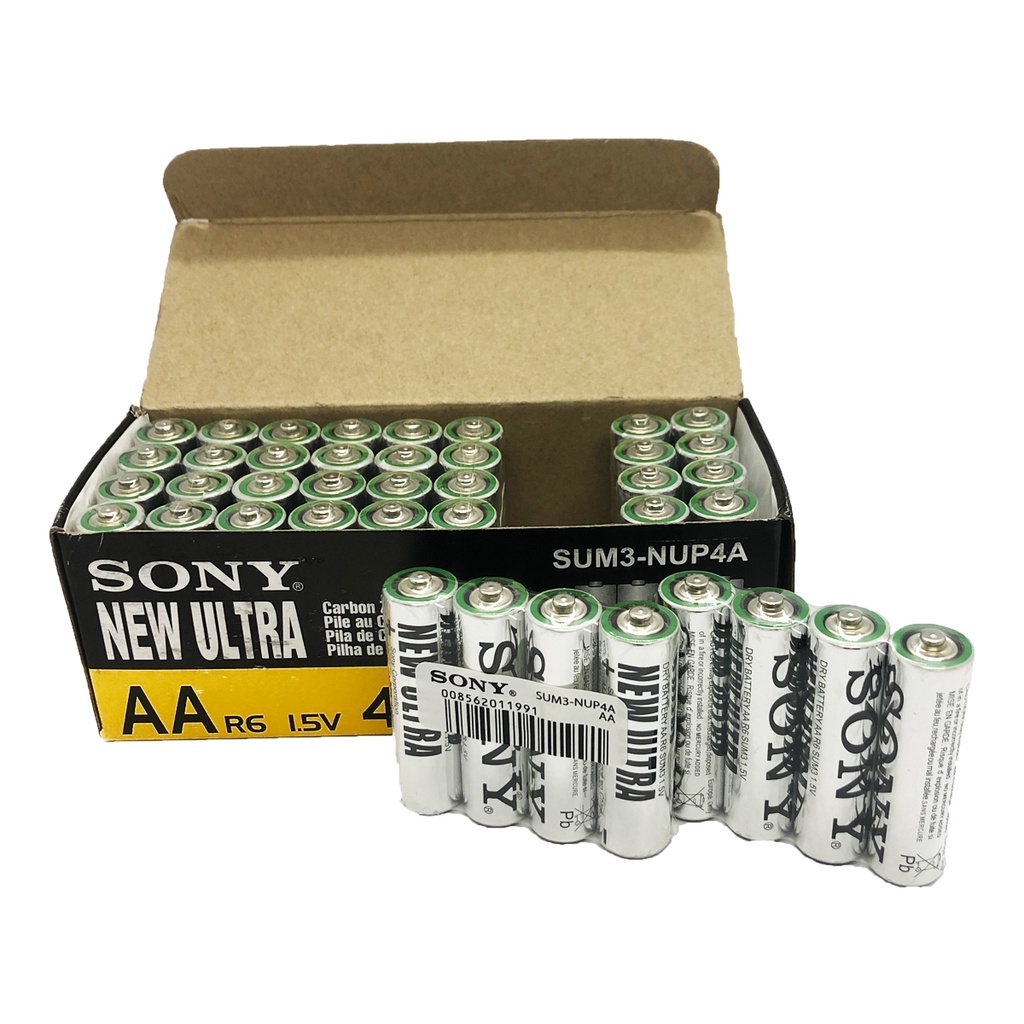 Hộp 40viên Pin Sony New Ultra AA,AAA 1.5V R03,R6,pin tiểu, pin đũa,pin carbon,Chất lượng cao - Hộp