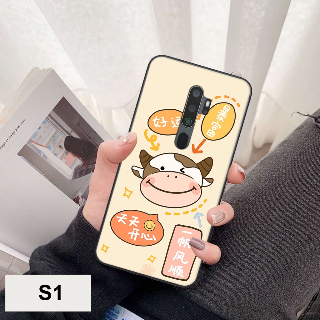 Ốp Lưng Oppo A5 2020 - Oppo A9 2020 in hình bò sữa siêu đáng yêu cute