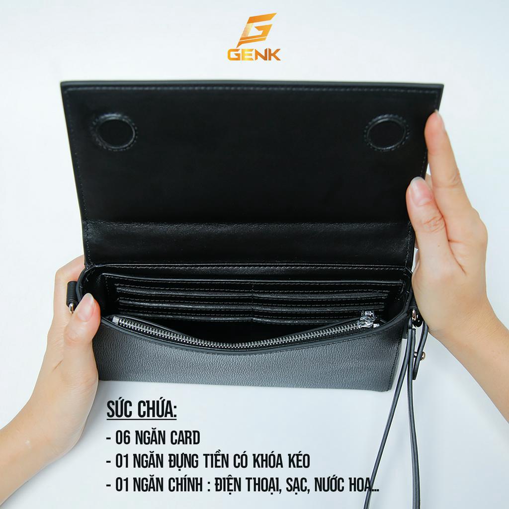 Ví Da Bò Nam Cầm Tay - CLutch Nam Thương Hiệu Genk - GBD04