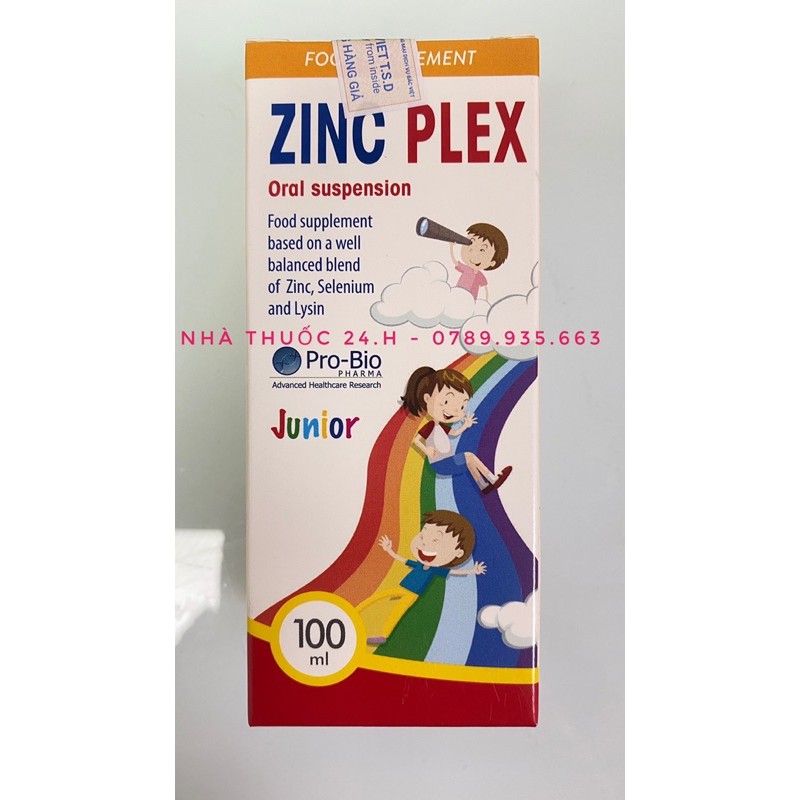 Zinc Plex.Siro Bổ Sung Kẽm  Và Các Vitamin Khoáng Chất Giúp Tăng Sức Đề Kháng Miễn Dịch Cho Bé