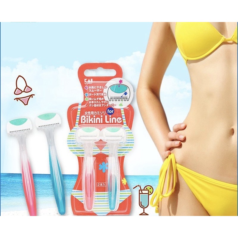 Set 2 dao cạo vùng bikini Kai Nhật Bản