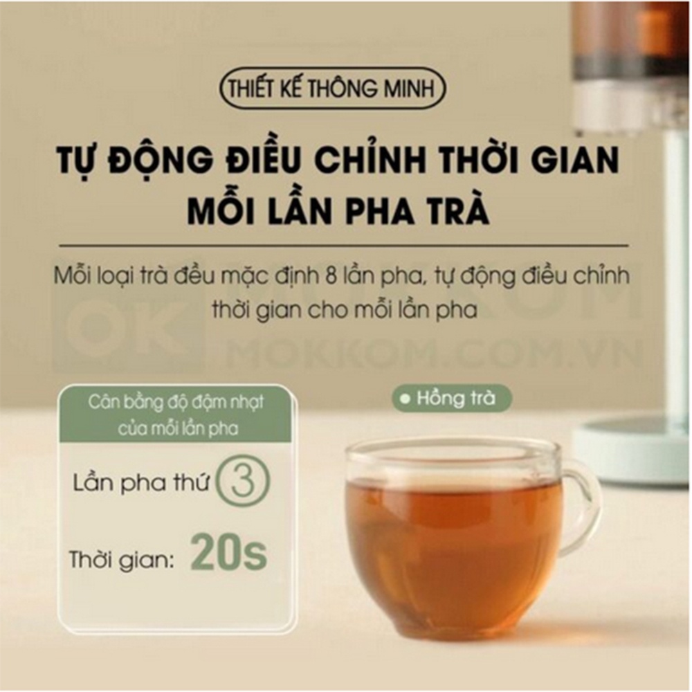 Máy pha trà tự động thông minh thương hiệu cao cấp Mokkom MK-371 - CHÍNH HÃNG BẢO HÀNH 12 THÁNG