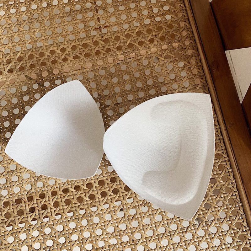 Cặp mút xốp Aoweinisi lót áo ngực hình tam giác/ tròn màu tùy chọn mềm mại thoải mái dành cho bạn gái