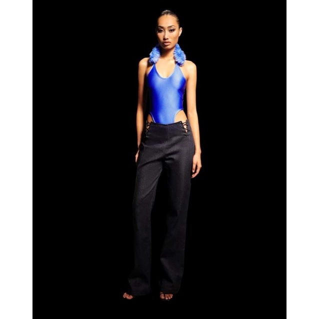 Áo Bodysuit ERYS cổ phối Lông sz Xs