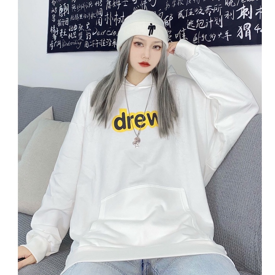 Áo Khoác Hoodie Nỉ DREW Nam Nữ Unisex Form Rộng Ulzzang