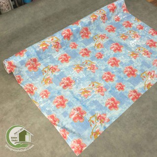 [ Khổ 1,4m ] Khăn trải bàn bằng nhựa không thấm nước - màu xanh dương