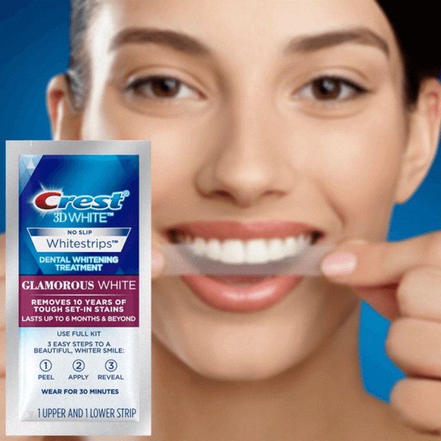 Miếng dán trắng răng crest 3d whitestrips chính hãng - ảnh sản phẩm 1