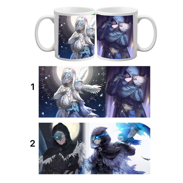 Cốc trắng anime ldentity V, ly sứ EliClark Game ldentity V