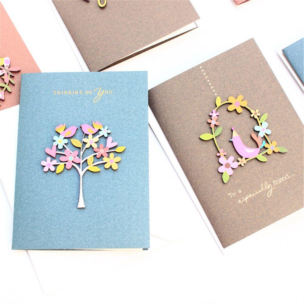 1 Bộ Thiệp Chúc Mừng Năm Mới Bằng Giấy kraft + Gỗ Khắc Chữ Chúc Mừng Sinh Nhật Độc Đáo diy