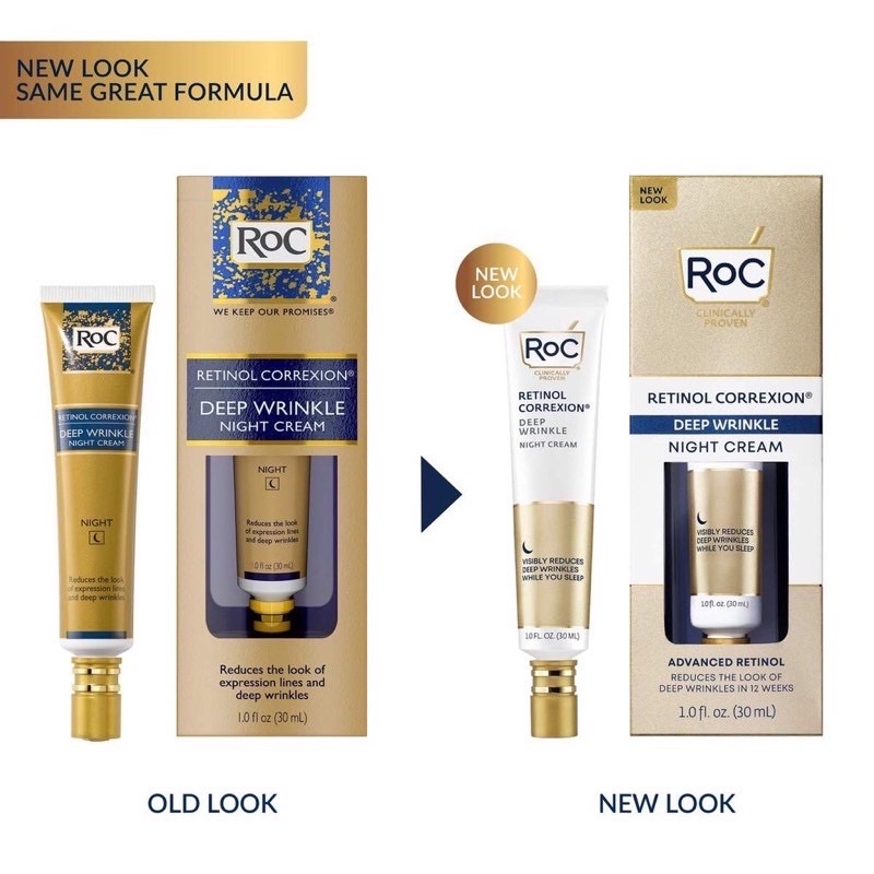 Kem xoá nếp nhăn RoC Retinol Correcxxion Deep Wrinkle Day/Night Cream
