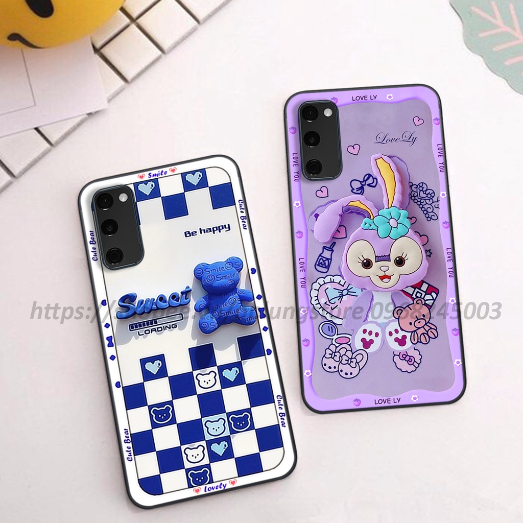 Ốp lưng Samsung S20 FE / M51 / M52 5G in hình 3D gấu cute cool ngầu giả nổi.