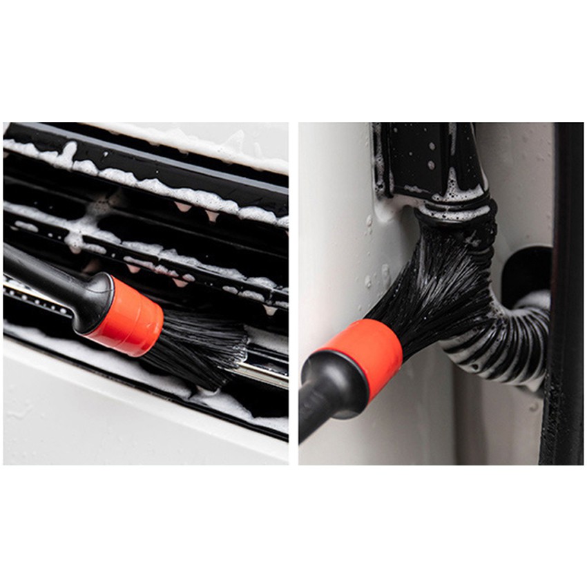 Bộ 5 cây chổi mini đa năng vệ sinh bàn ghế, tủ kệ, nội thất xe hơi,khe kẽ,chất liệu sợi Microfiber Polyester  cao cấp