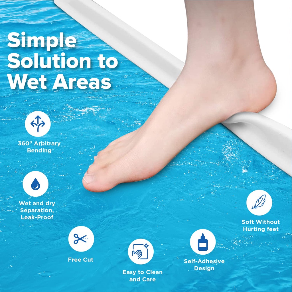 A-LIFE Miếng Chặn Nước Bằng Silicone 51mm Chống Trượt Dùng Cho Nhà Tắm