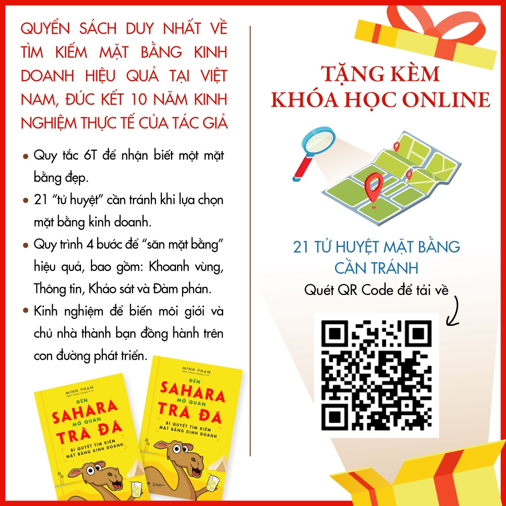 Sách - Bí Quyết Tìm Kiếm Mặt Bằng Kinh Doanh - Đến Sahara Mở Quán Trà Đá - Bộ Sách Khởi Nghiệp Bán Lẻ