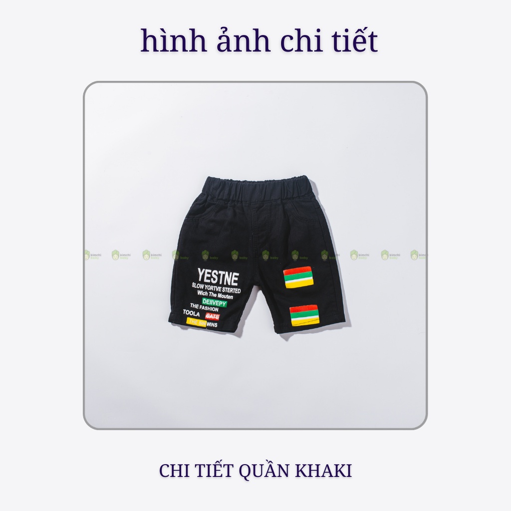 Bộ Quần Áo Cho Bé Trai YESTNE Áo Polo In Ngực Quần Jeans, Đồ Bộ Cho Bé Mặc Đi Học, Đi Chơi CK33