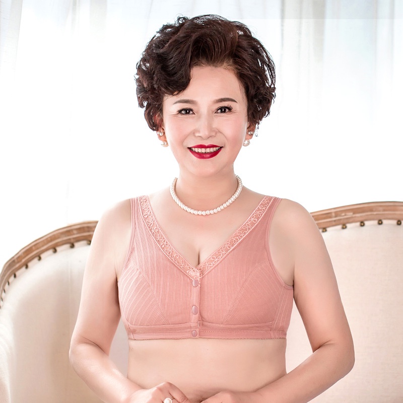 Áo Ngực Thể Thao Vải Cotton Mỏng Cài Khóa Trước Dành Cho Phụ Nữ Trung Niên