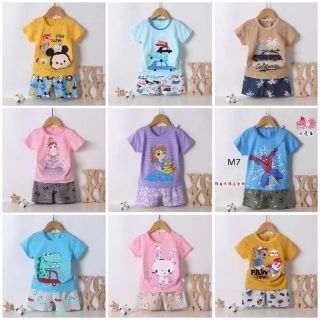 Bộ cotton sợi TRE xuất Hàn size Nhỡ cho bé