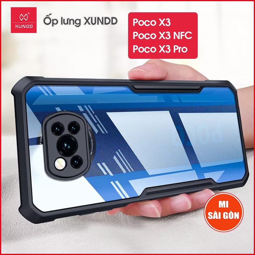 [Hỏa Tốc HCM] Ốp lưng XUNDD Poco X3 / Poco X3 NFC / Poco X3 Pro - Mặt lưng trong, Viền TPU, Chống sốc