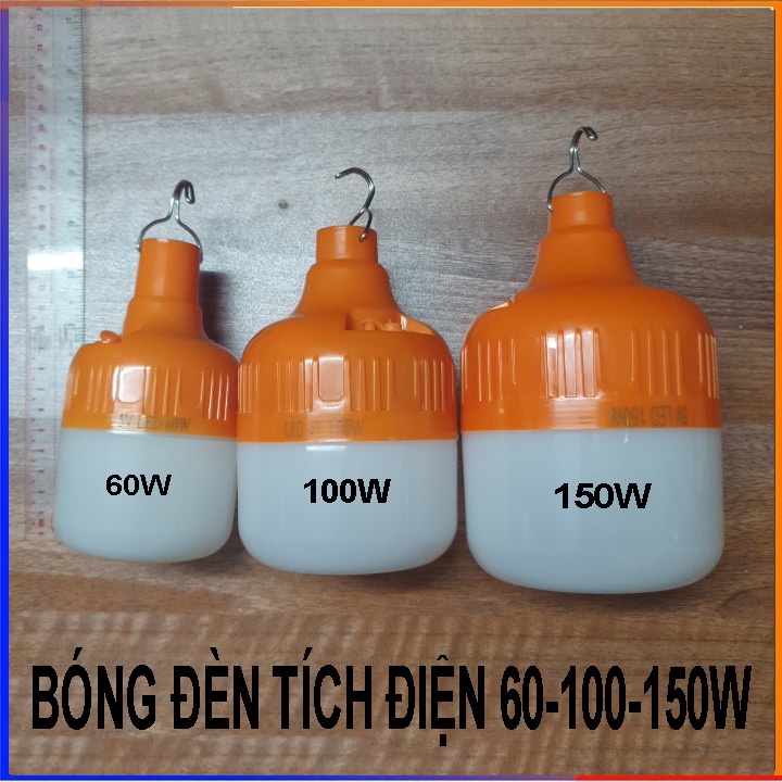 Bóng Đèn Tích Điện kèm dây sạc 60-100-150w Siêu Sáng Tiện Lợi Gọn Nhẹ Hàng Cao Cấp Nhập Khẩu Châu Âu HH108