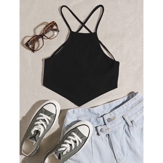 Áo croptop cổ yếm dây nhiều màu