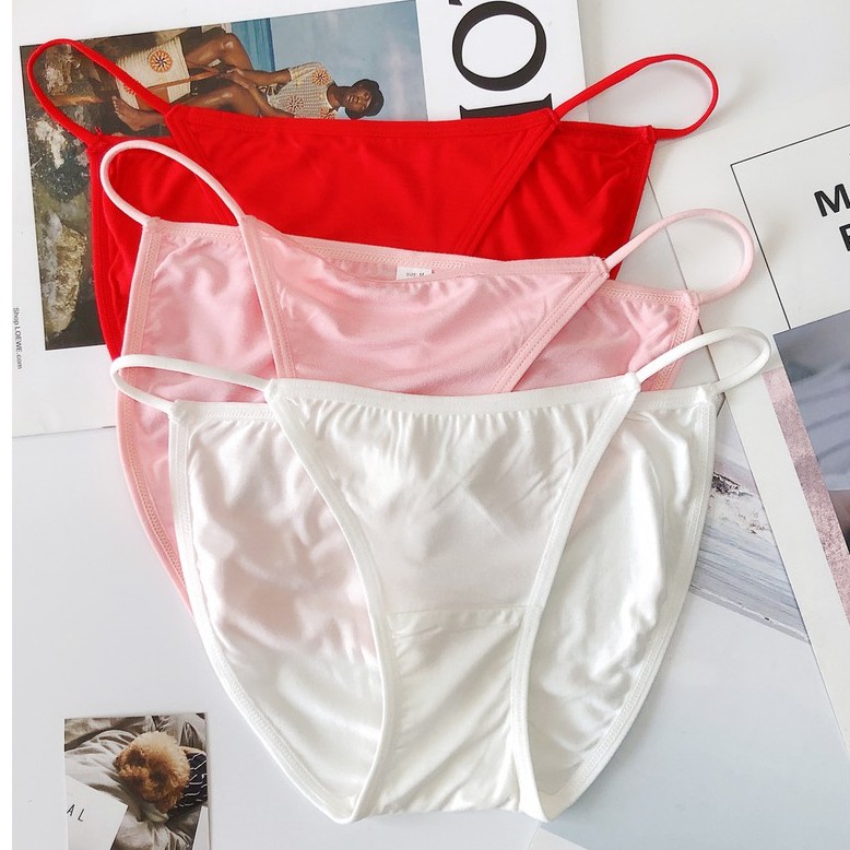 Quần Lót Cotton Dây Mảnh Thoáng Khí Siêu Mềm Mại P078