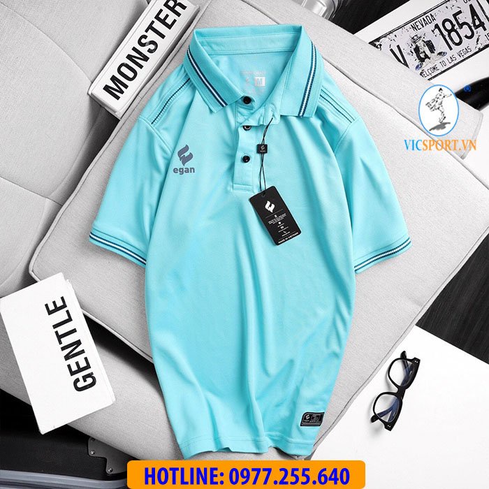 Áo Polo UV Egan Xanh Biển 03 Bảo Vệ Làn Da Phù Hợp Tập Luyện Thể Thao Đi Chơi Dạo Phố UV03 - Vicsportvn