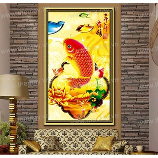 Tranh Đính Đá ABC 3D Niên Niên Hữu Dư 6191 (Khách tự đính) kt:46x72cm