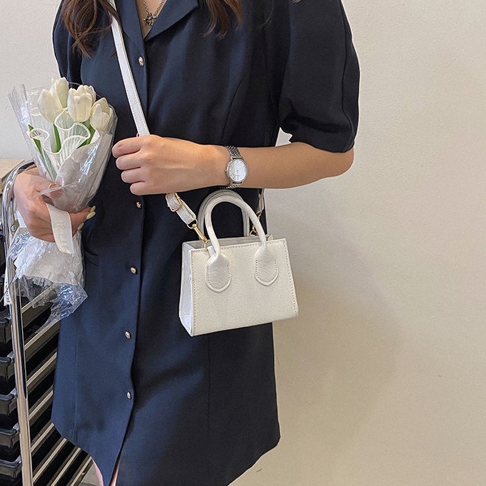 Túi xách đeo chéo mini hộp vuông màu sắc basic dễ phối đồ hàn quốc đi chơi