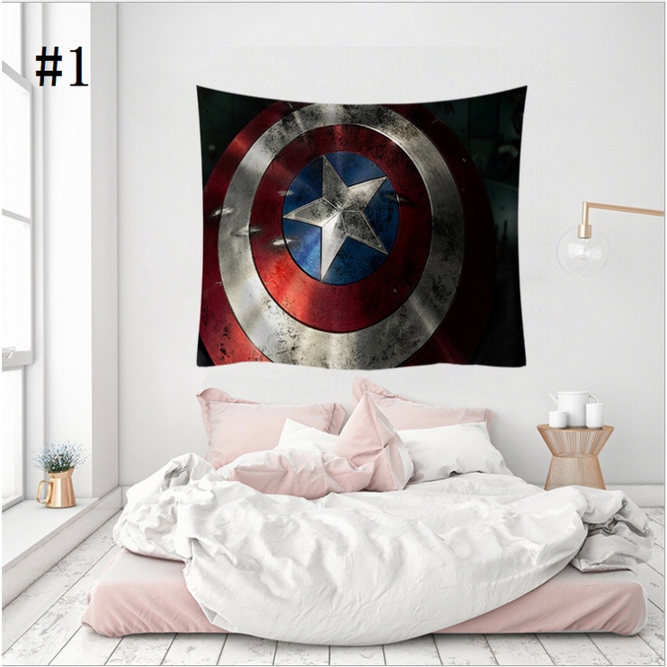Thảm Treo Tường In Hình Phong Cách Captain America Độc Đáo