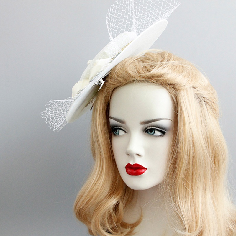 Mũ Lưới Đính Mạng Che Mặt Phong Cách Retro Cho Nữ