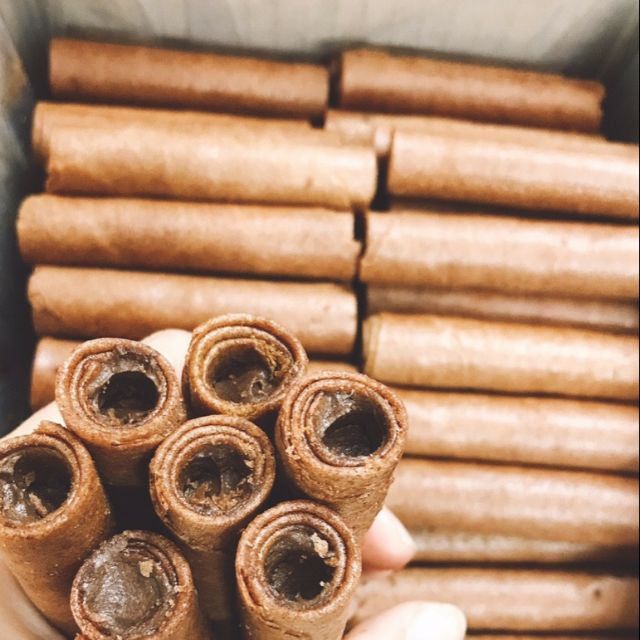 Bánh ống kem nhân cacao 500 gr