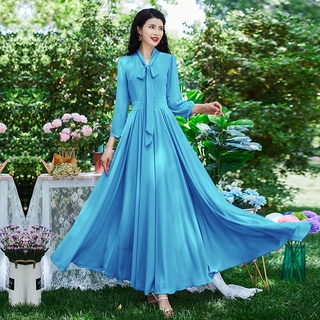 Đầm Voan Hoa Chiết Eo Kiểu Dáng Mới