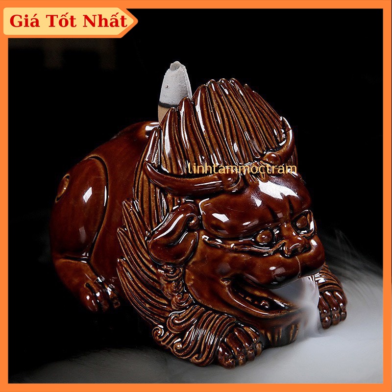 Thác khói trầm hương tỳ hưu để bàn tặng 1 nụ trầm hương
