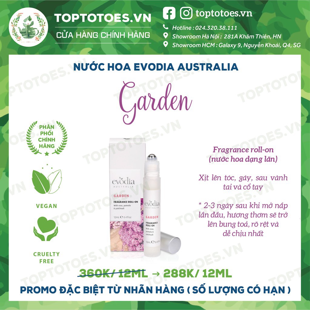 Nước hoa Evodia Australia GARDEN | BigBuy360 - bigbuy360.vn