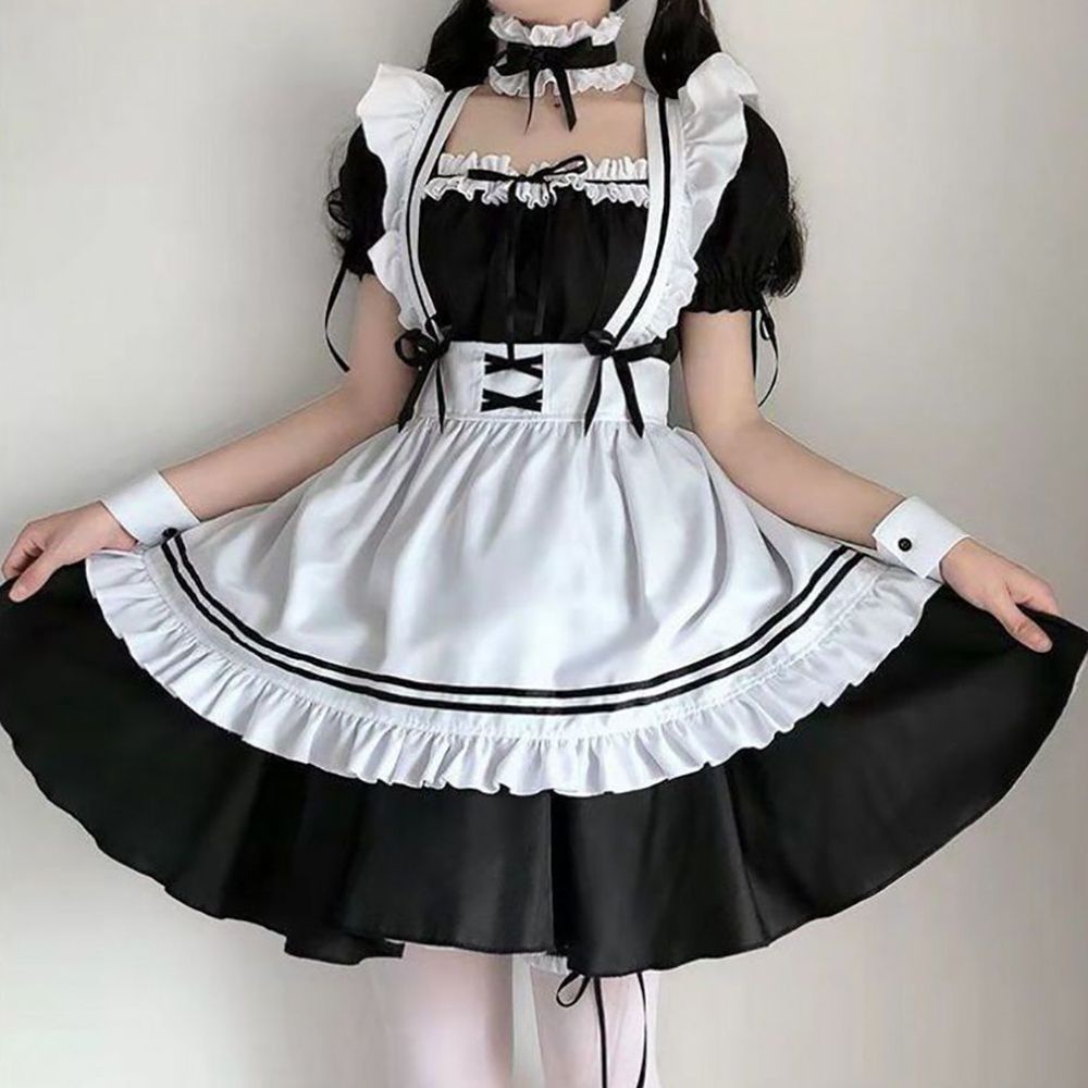 Đồng Phục Hóa Trang Người Hầu Phong Cách Lolita Nhật Bản Dễ Thương Cho Nữ