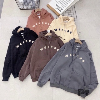 Áo hoodie kéo khoá weirdo
