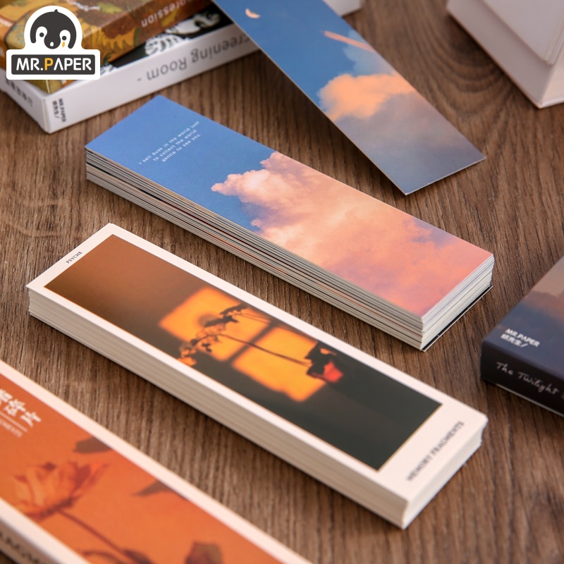 Set 4 / 30 Tấm Giấy Dán Hình angin Mobh menulis penanda buku hiasan dinding