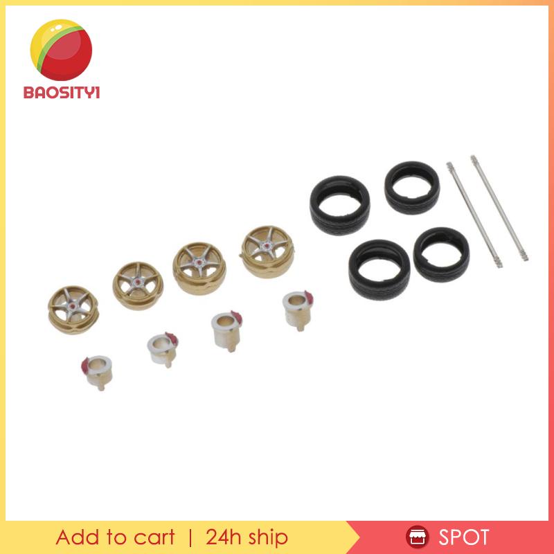 Bộ 4 Bánh Xe Cao Su Tỉ Lệ 1:64 Cho Tomica Hotwheels