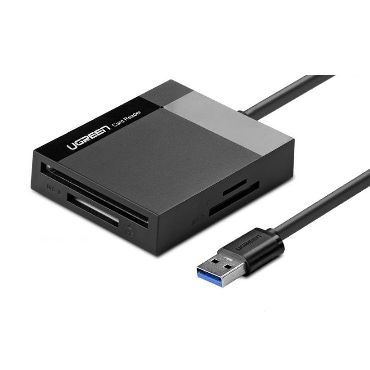 Đầu đọc thẻ SD/TF/CF/MS USB 3.0 Ugreen 30231 (Dây dài 1M)