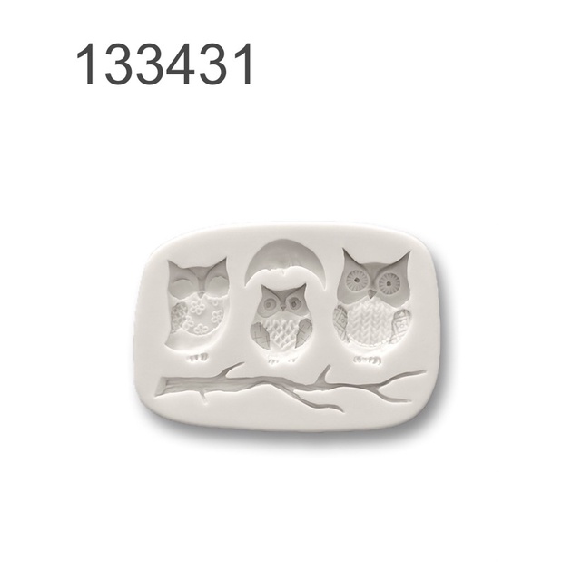 [133431] khuôn cú cánh cây trang trí bánh